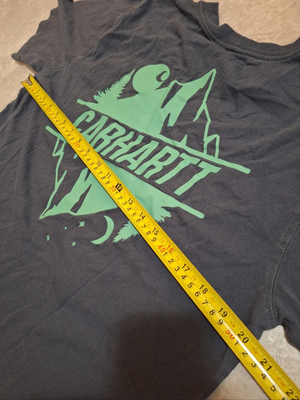 Mens Carhartt Dark Grey Relaxed Fit Tee with Logo Print Size Medium - Picture 5 of 5